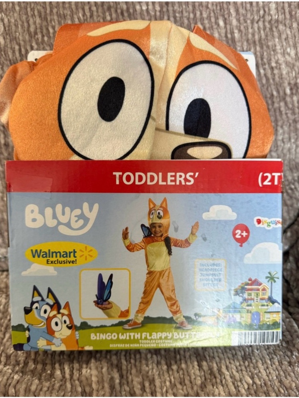 Bluey Bingo With Flappy Butterfly Costume Size 2T NWT